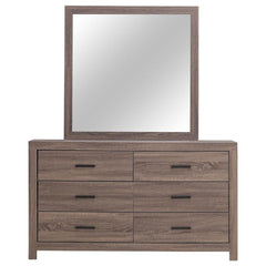Brantford 6-drawer Dresser with Mirror Barrel Oak - 207043M