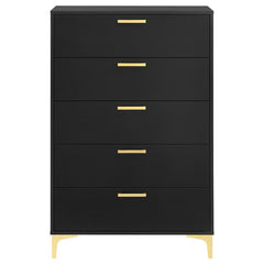 Kendall 5-drawer Bedroom Chest Black - 224455