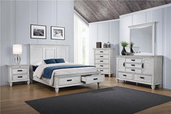 Franco 5-piece California King Bedroom Set Distressed White - 205330KW-S5