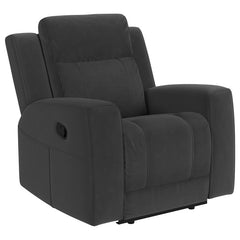 Brentwood 3-piece Upholstered Reclining Sofa Set Black - 610284-S3