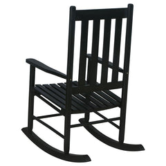 Annie Slat Back Solid Wood Rocking Chair Black - 609456