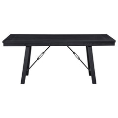 Newport Rectangular Trestle Dining Table Black - 108141