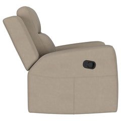 Brentwood 3-piece Upholstered Reclining Sofa Set Taupe - 610281-S3