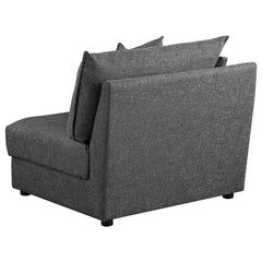 Sasha Upholstered LAF Chair Barely Black - 551684LAF