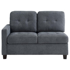 Georgina Upholstered LAF Chair Steel Grey - 551704LAF