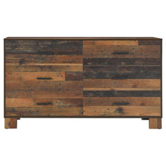 Sidney 4-piece Eastern King Bedroom Set Rustic Pine - 223141KE-S4