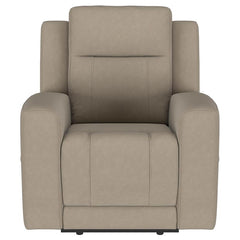 Brentwood 3-piece Upholstered Reclining Sofa Set Taupe - 610281-S3