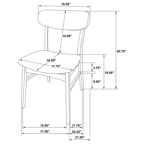 Dortch 5-piece Oval Solid Wood Dining Set Walnut - 108461-S5