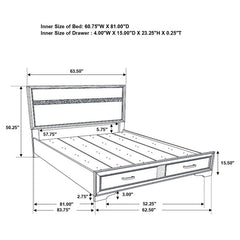 Miranda 4-piece Queen Bedroom Set Black - 206361Q-S4
