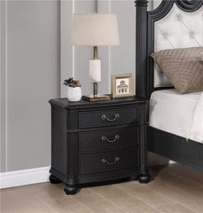 Celina 3-drawer Nightstand Black - 224762