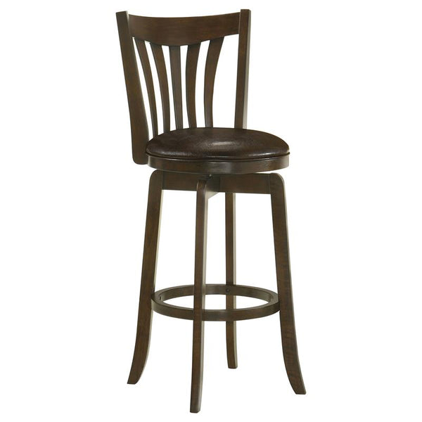 Lambert Pub Height Swivel Bar Stool with Upholstered Seat Dark Cherry - 182509