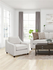 Christine Upholstered Sloped Arm Accent Chair Beige - 552063