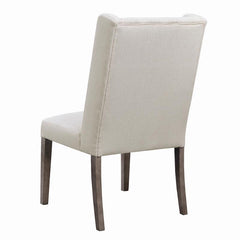 Bexley Tufted Side Chairs Dark Brown and Beige (Set of 2) - 105143