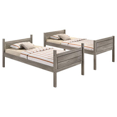 Ryder Wood Twin Over Twin Bunk Bed Weathered Taupe - 400818