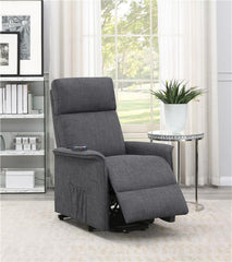 Herrera Upholstered Power Lift Massage Chair Charcoal - 609406P