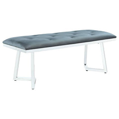 Beaufort Upholstered Tufted Bench Dark Grey - 109453