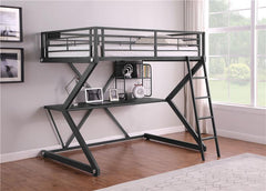 Parkview Full Workstation Loft Bed Black - 460092