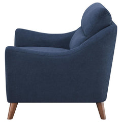 Gano Upholstered Sloped Arm Accent Chair Navy Blue - 509516
