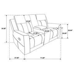 Brentwood 3-piece Upholstered Reclining Sofa Set Taupe - 610281-S3