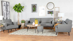Blake Upholstered Track Arm Accent Chair Sharkskin Grey - 511123