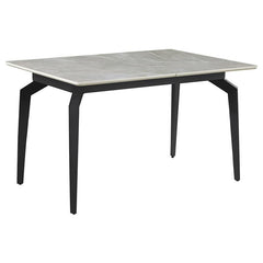 Mina Rectangular Dining Table Grey Ceramic and Sandy Black - 193831