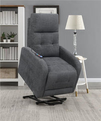 Howie Upholstered Power Lift Massage Chair Charcoal - 609403P