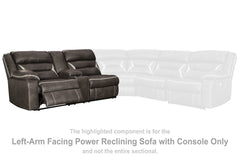 Kincord Left-Arm Facing Power Reclining Sofa with Console - 1310459
