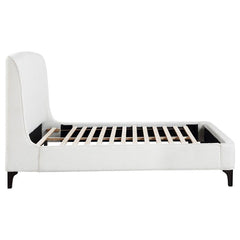 Mosby Upholstered Queen Wingback Bed Snow - 306020Q