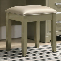 Beaumont Upholstered Vanity Stool Champagne Gold and Champagne - 205297STL