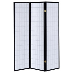 Carrie 3-Panel Room Divider Folding Shoji Screen Black - 4622