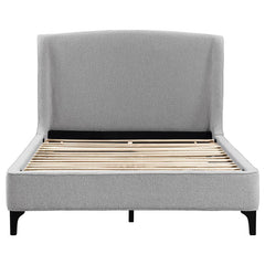 Mosby Upholstered Queen Wingback Bed Grey - 306021Q