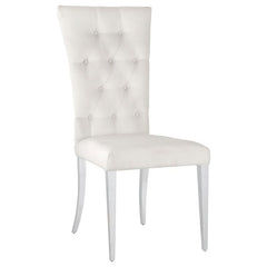 Kerwin 7-piece Dining Room Set White and Chrome - 111101-S7W