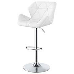 Berrington Adjustable Bar Stools Chrome and White (Set of 2) - 100424
