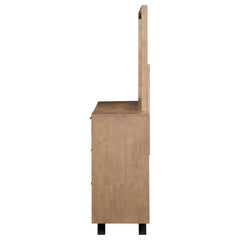 Taylor 7-drawer Dresser with Mirror Light Honey Brown - 223423M