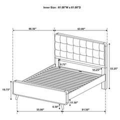 Robyn 4-piece Queen Bedroom Set Dark Walnut - 205131Q-S4