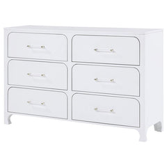 Anastasia 6-drawer Dresser Pearl White - 224753
