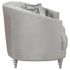 Avonlea Upholstered Sloped Arm Sofa Grey Velvet - 508461