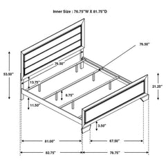 Kauffman Wood Eastern King Panel Bed Dark Cocoa - 204391KE