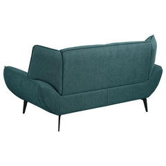 Acton 3-piece Upholstered Flared Arm Sofa Set Teal Blue - 511161-S3