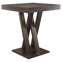 Freda Double X-shaped Base Square Bar Table Cappuccino - 100520