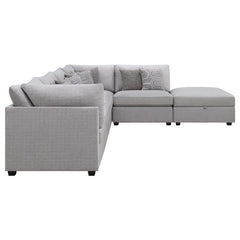 Cambria 6-piece Upholstered Modular Sectional Sofa Grey - 551511-SET