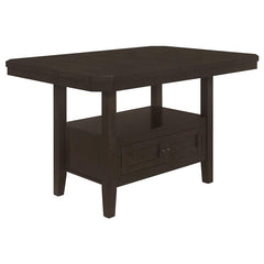 Prentiss 5-piece Rectangular Counter Height Dining Set with Butterfly Leaf Cappuccino - 193108-S7