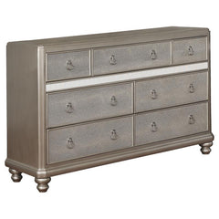 Bling Game 5-piece Eastern King Bedroom Set Platinum - 204180KE-S5