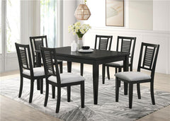 Appleton Ladder Back Dining Side Chair Black Washed and Light Grey (Set of 2) - 110282