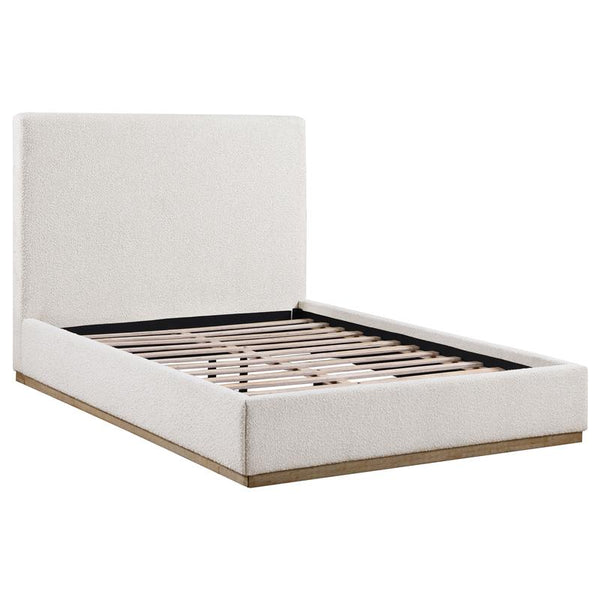 Knox Upholstered EASTERN KING Panel Bed Cream - 302053KE