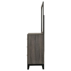 Watson 6-drawer Dresser with Mirror Grey Oak and Black - 212423M