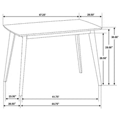 Kersey Dining Table with Angled Legs Chestnut - 103061