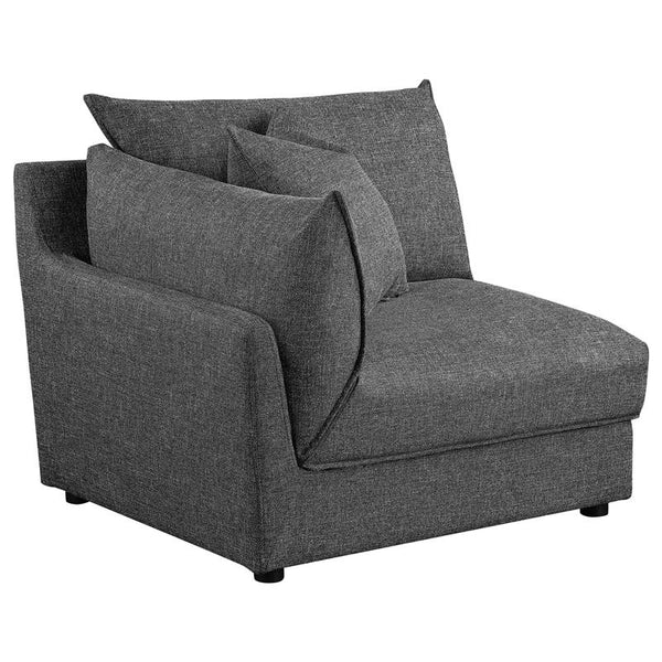 Sasha Upholstered LAF Chair Barely Black - 551684LAF