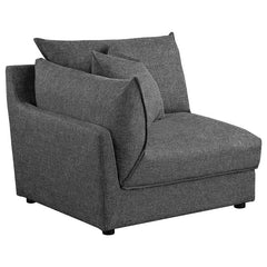 Sasha 6-Piece Upholstered Modular Sectional Barely Black - 551681-SET