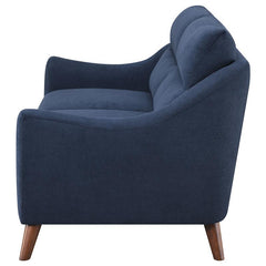 Gano Upholstered Sloped Arm Loveseat Navy Blue - 509515